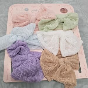 Simple Lace Bow Headband Collection - Pastel Shades